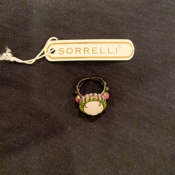 Vintage Sorrelli Pink and Green Woman’s Gemstone Ring - Picture 6 of 6